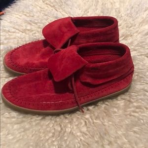 Vans Red moccasins